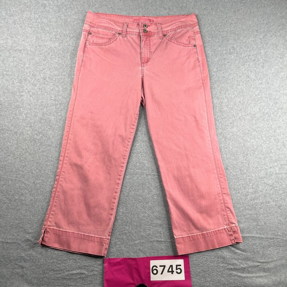 Banolinoblu Denim Jeans Pink Womens Size 8 Crop Button Pockets